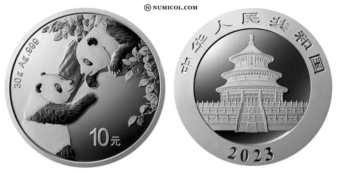 Moneda 10 Yuan Panda 2023