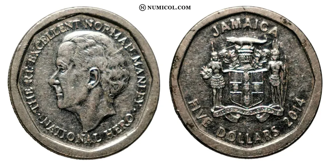 Moneda 5 Dólares año 2014