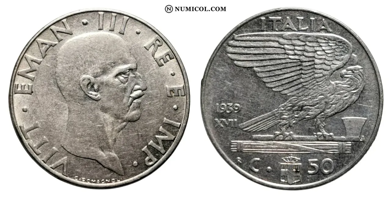 50 Centesimi - Victor Emmanuel III (non-magnetic)