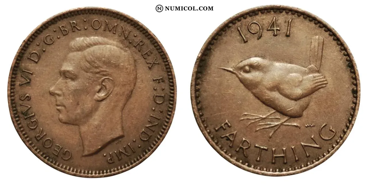1 Farthing - George VI with 'IND:IMP'
