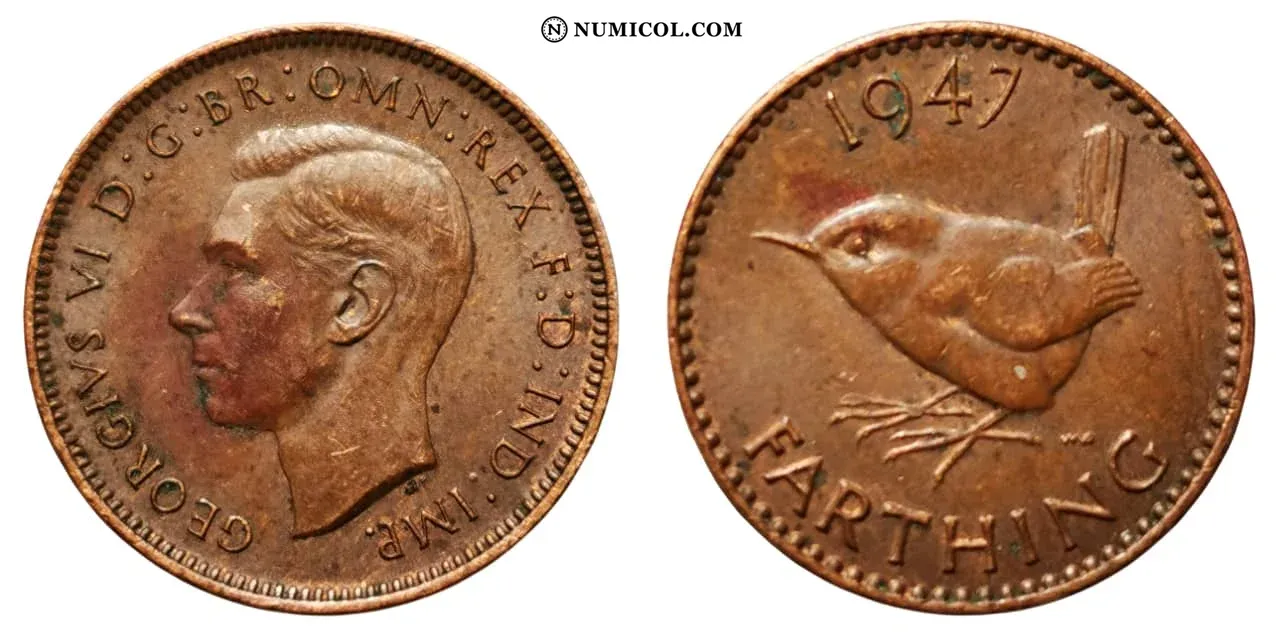 1 Farthing - George VI with 'IND:IMP'