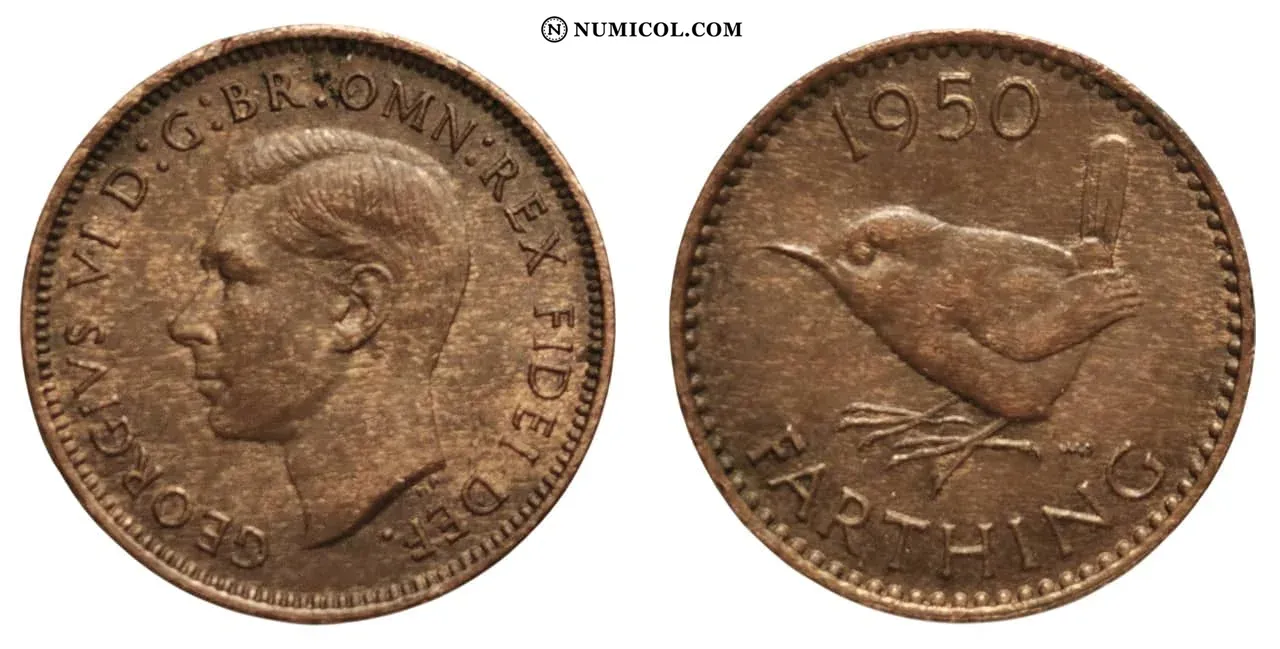 1 Farthing - George VI (without 'IND:IMP')