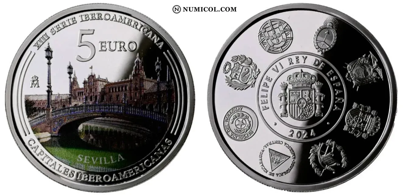 5 Euros - Philip VI Ibero-American Capitals