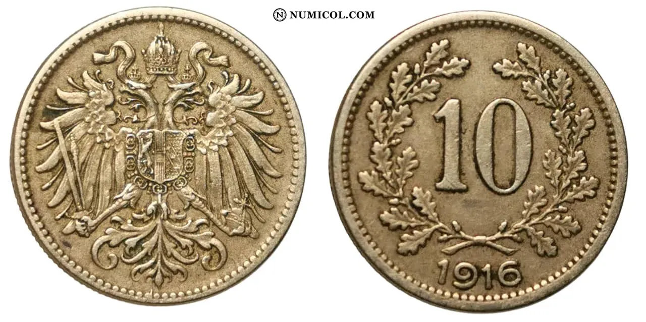 10 Heller (Shield with lion and stars)