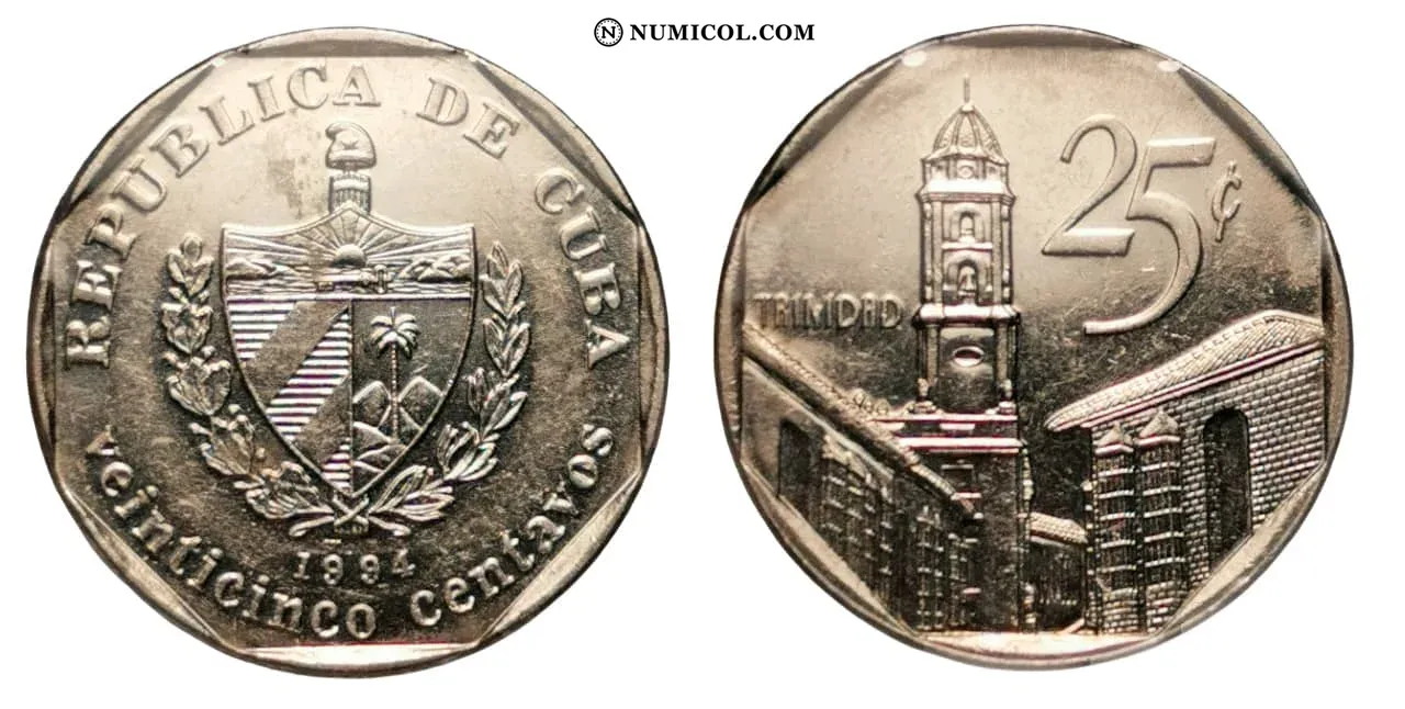 Moneda 25 Centavos año 1994