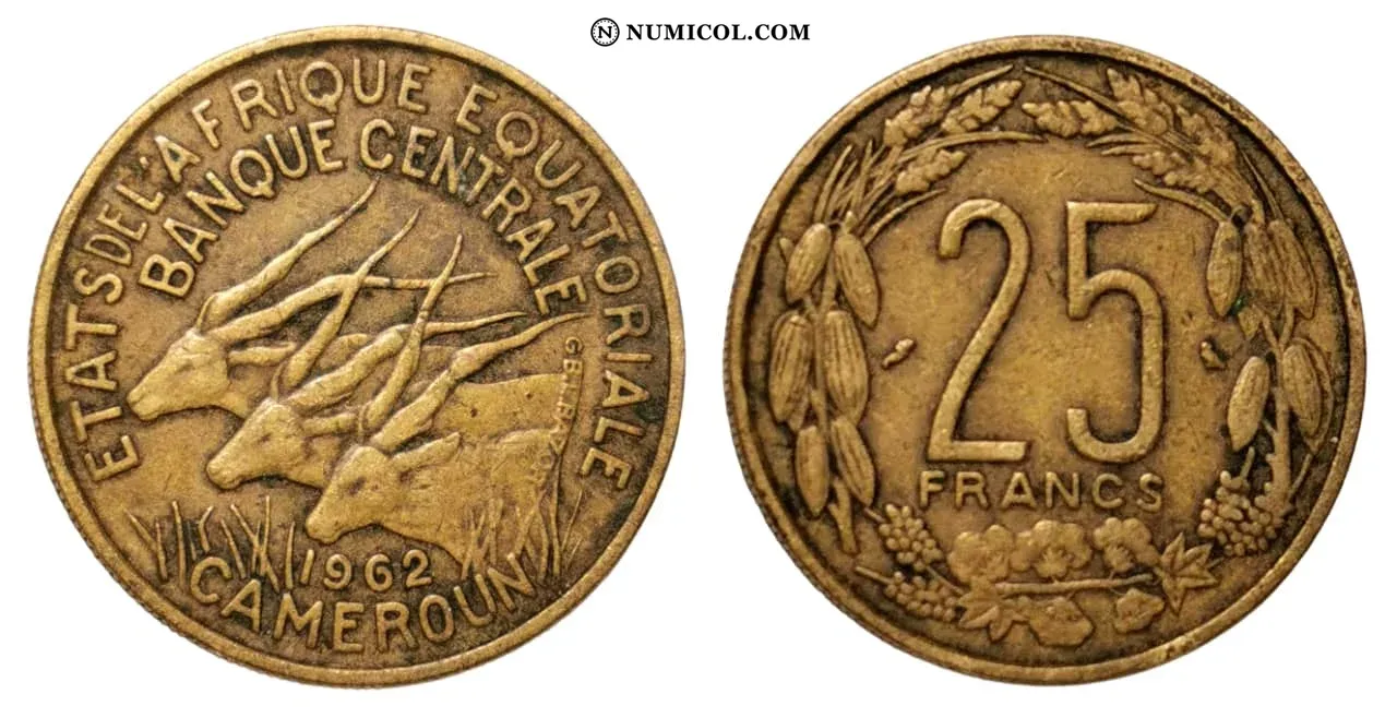 Moneda 25 Francos CFA
