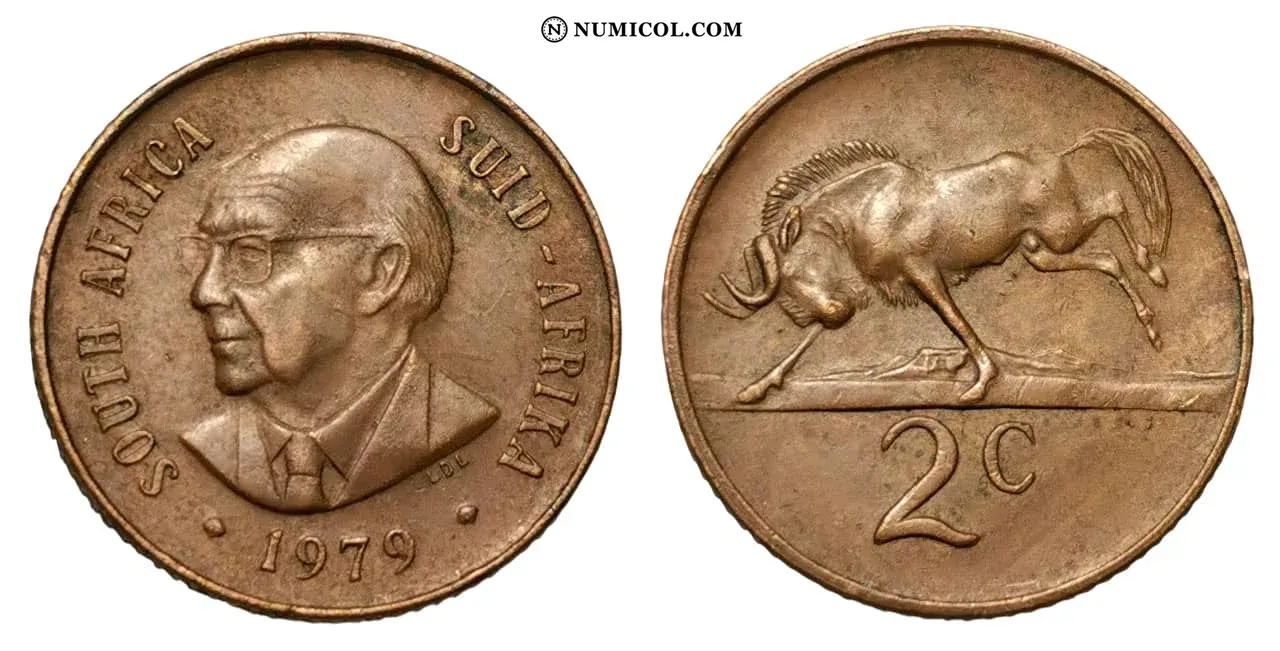 Moneda 2 Cents (Nicolaas J. Diederichs)