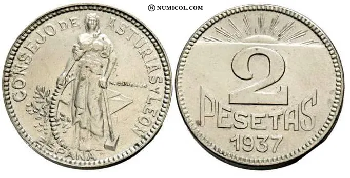 2 Pesetas (Asturias and León)