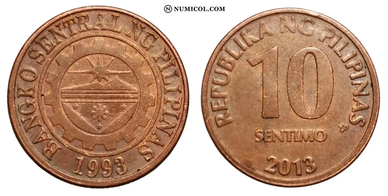 Moneda 10 Sentimo año 2013