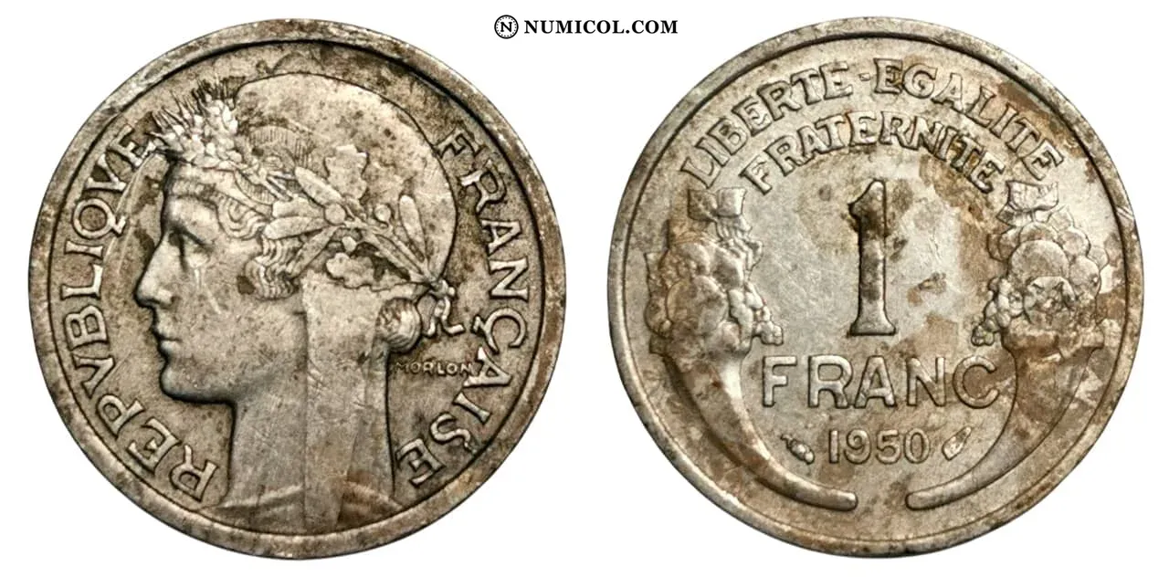 1 Franc (aluminium, light type)