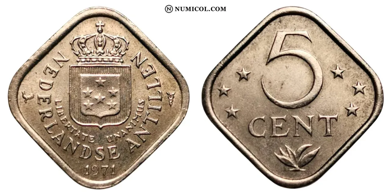 Moneda 5 Cents año 1971
