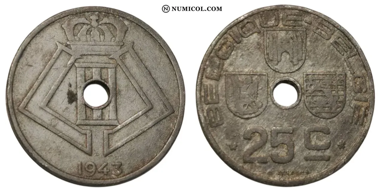 25 Centimes - Léopold III (BELGIQUE-BELGIE)