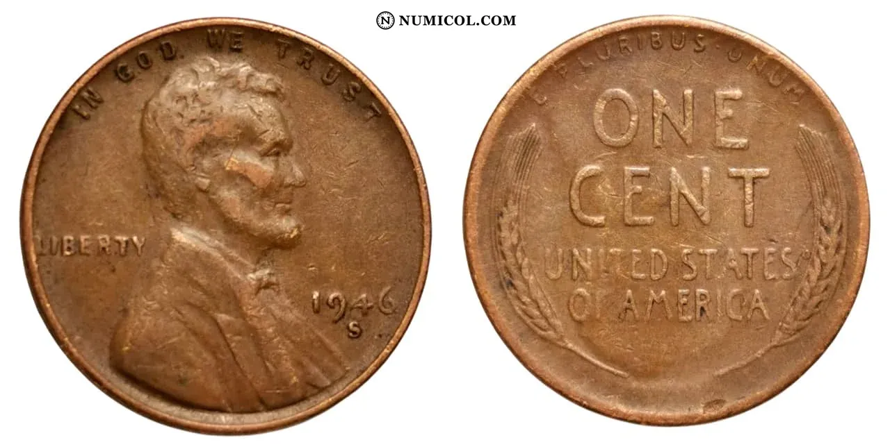 1 Cent "Lincoln - Wheat Ears Reverse"