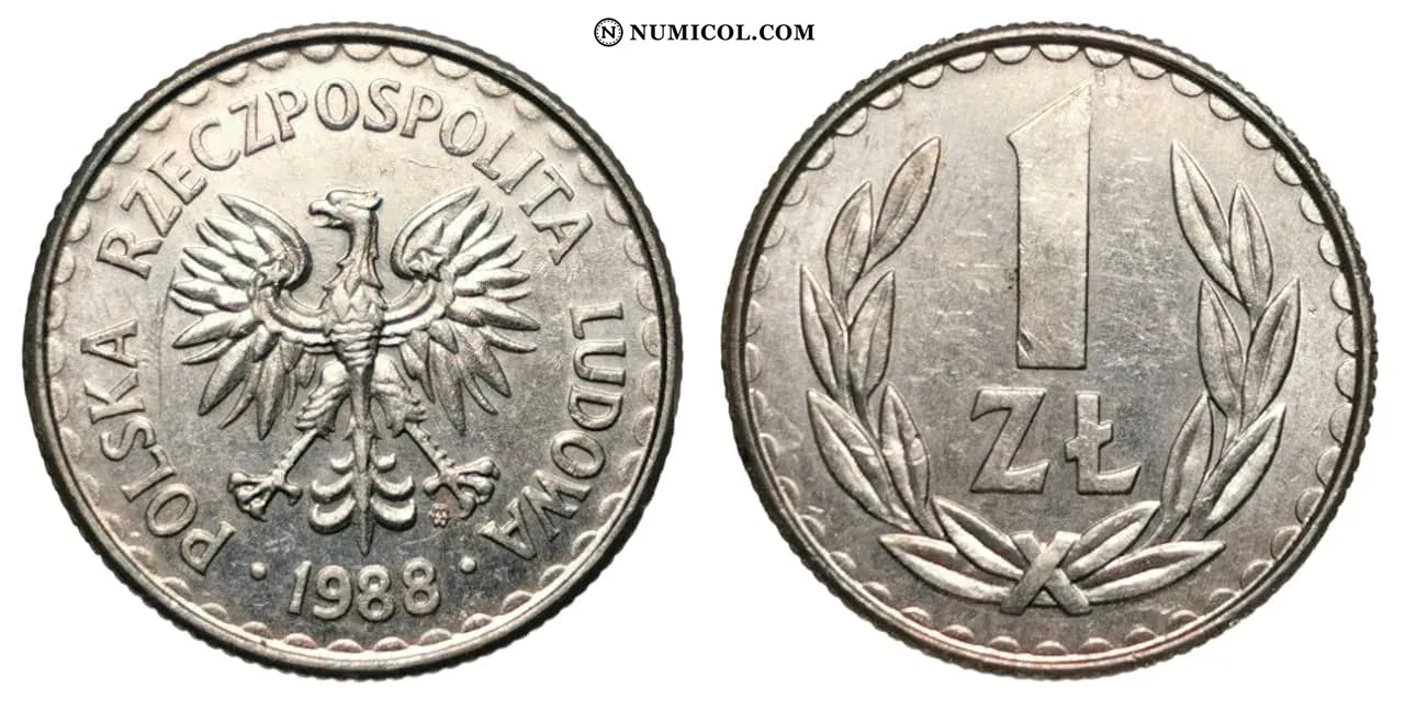 1 Zloty (large type; small date)