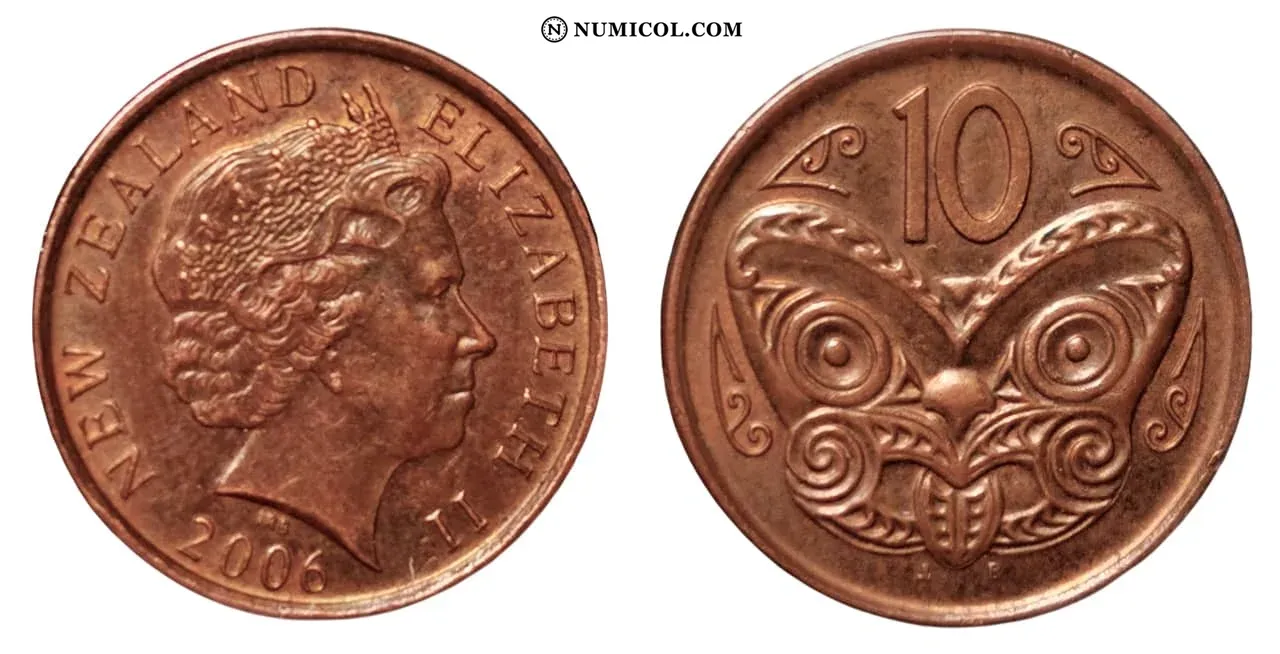 Moneda 10 Cents - Isabel II (4.º retrato; Magnética, Small Type) año 2006