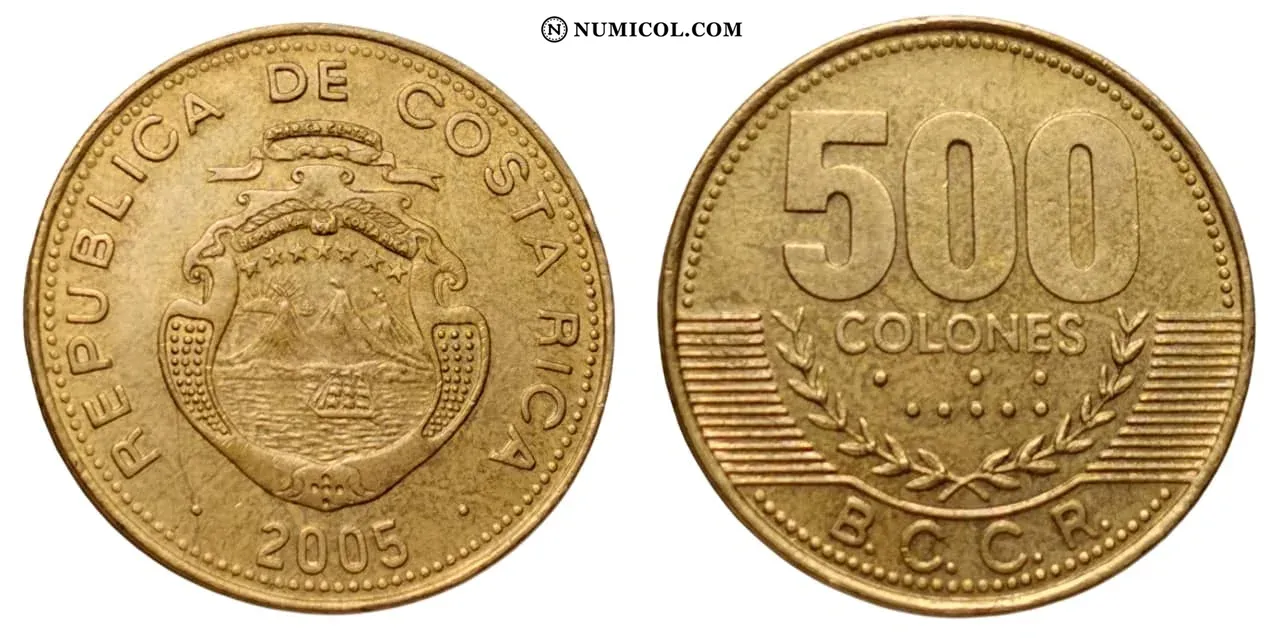 Moneda 500 Colones (no magnética)