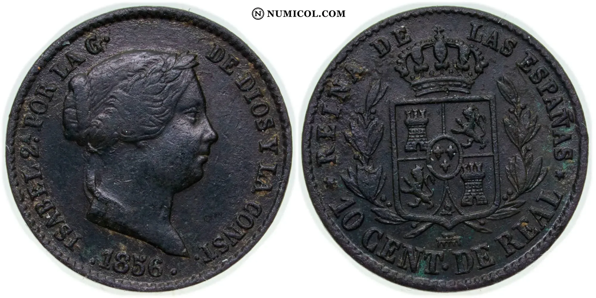 10 Centimos de Real - Isabel II