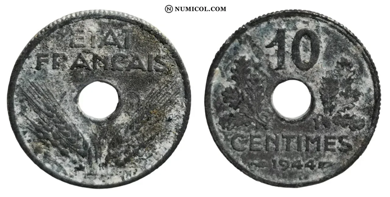 10 Centimes (Vichy French State; small issue)