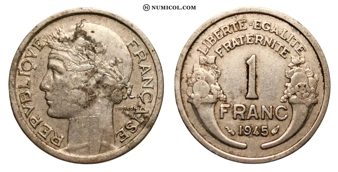 1 Franc (aluminium, light type)