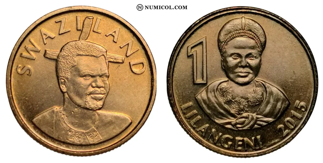 Moneda 1 Lilangeni - Mswati III año 2015