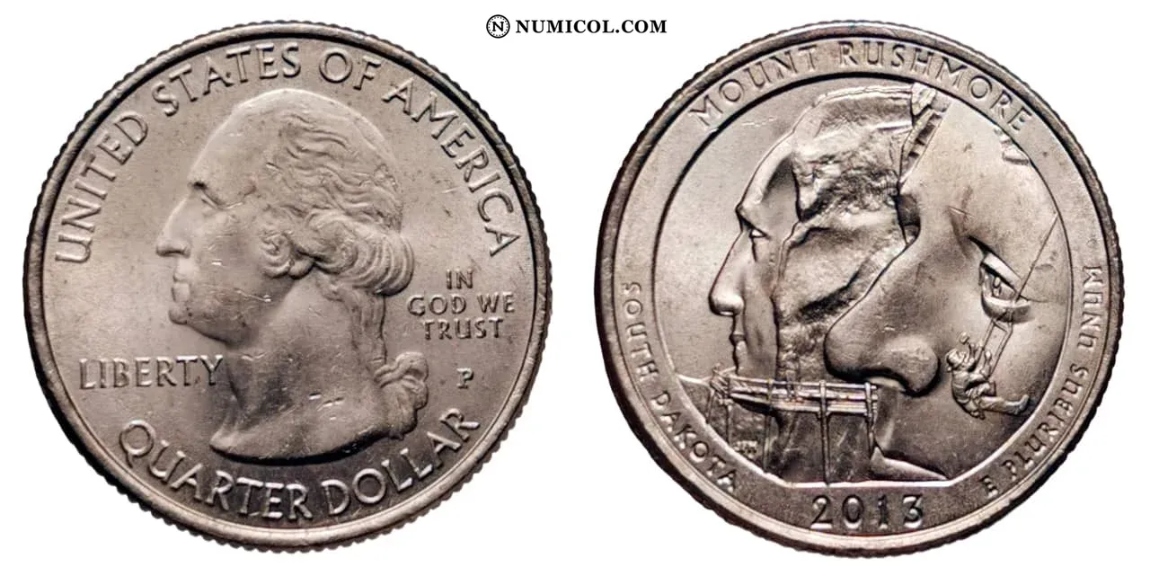 ¼ Dollar "Washington Quarter" (Mount Rushmore, South Dakota)