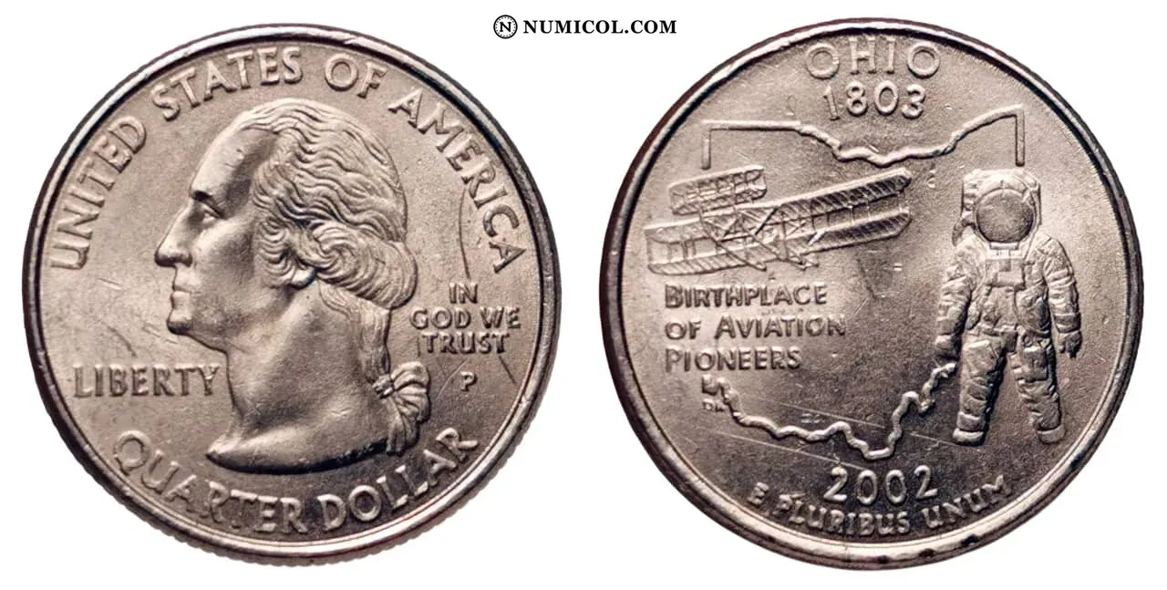 ¼ Dollar "Washington Quarter" (Ohio)