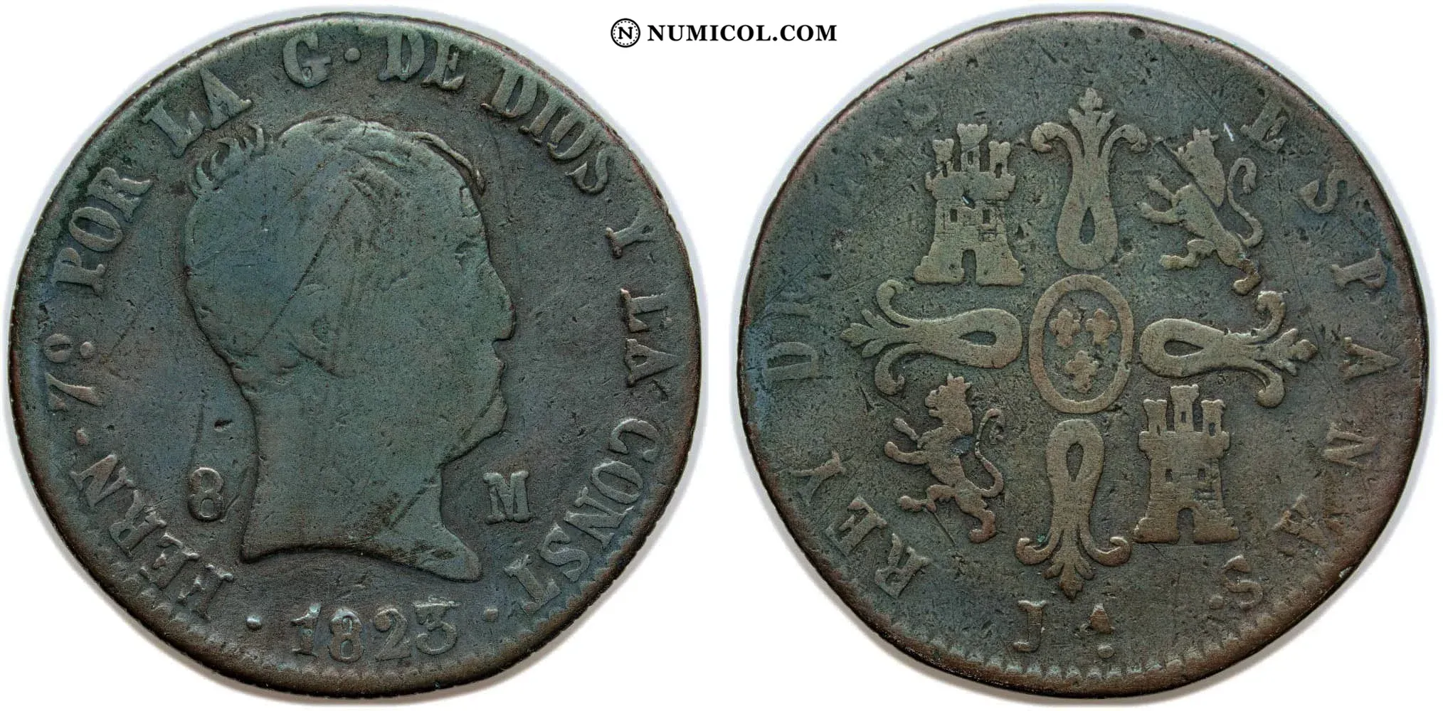 8 Maravedis - Ferdinand VII Constitutional