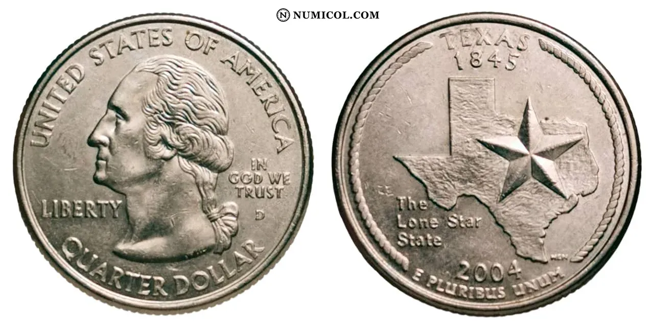 ¼ Dollar "Washington Quarter" (Texas)