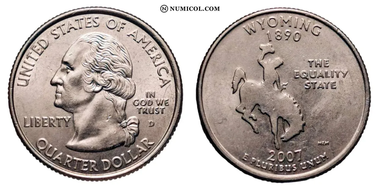 ¼ Dollar "Washington Quarter" (Wyoming)