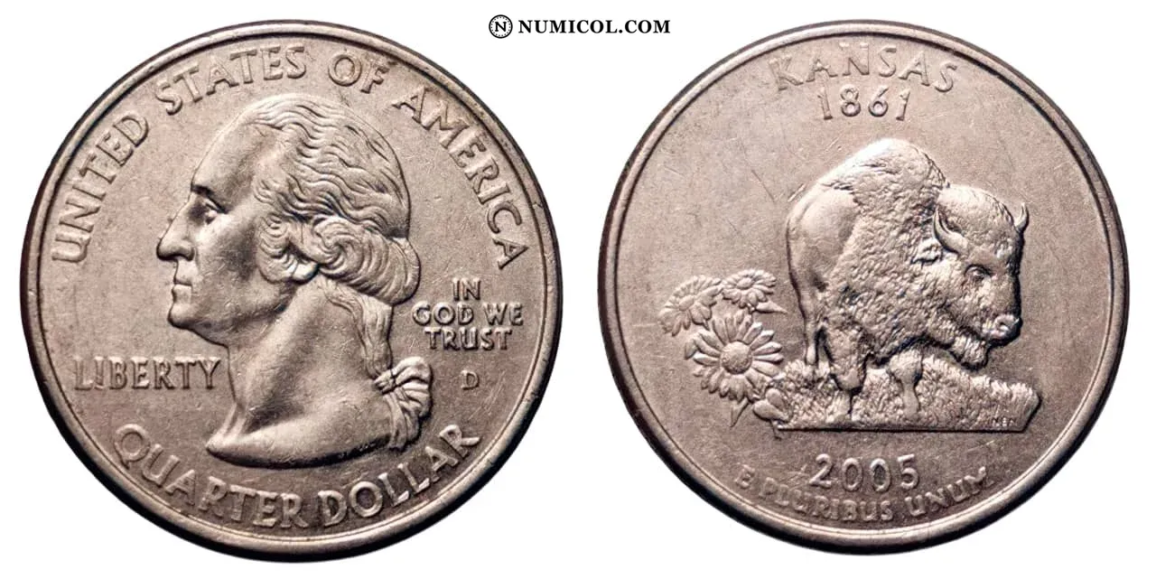 ¼ Dollar "Washington Quarter" (Kansas)