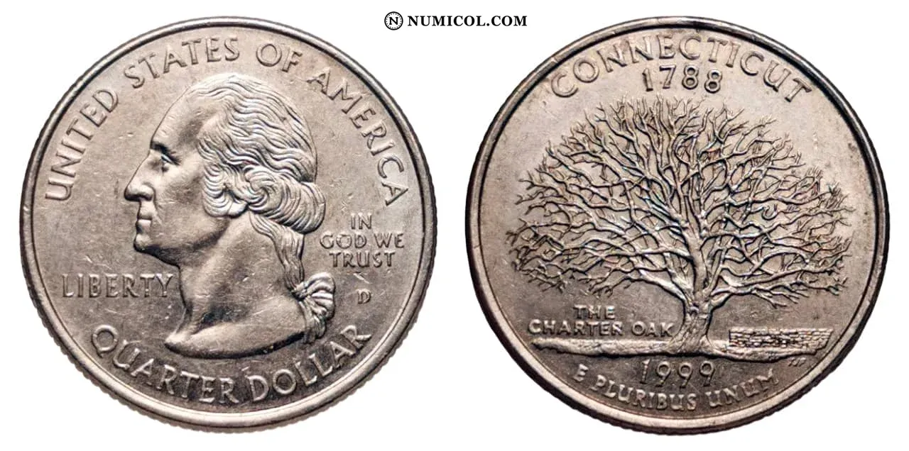 ¼ Dollar "Washington Quarter" (Connecticut)