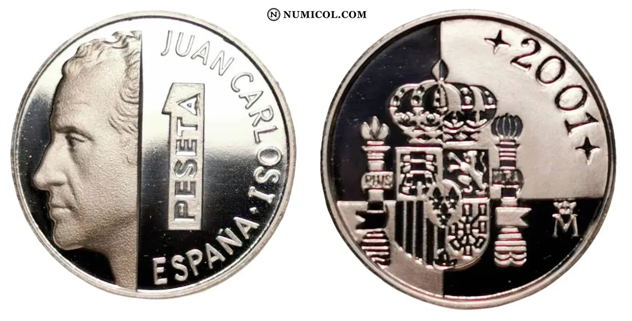 1 Peseta Plata 2001
