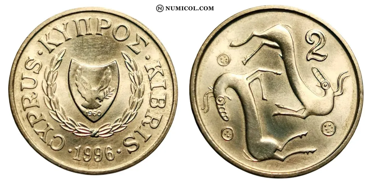 2 Cents (Type 2 coat of arms)