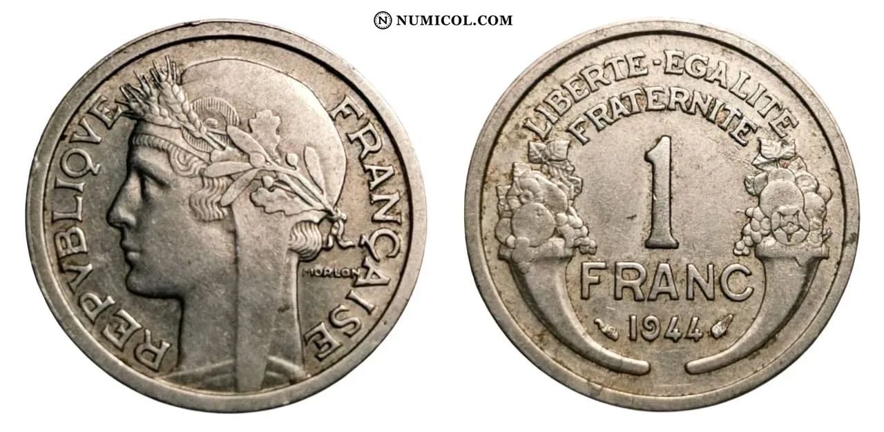 1 Franc (aluminium, light type)