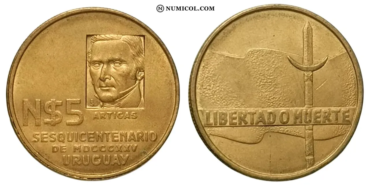 5 Nuevos Pesos (José Artigas)