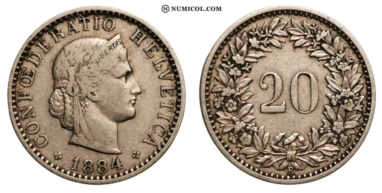 20 Rappen (Libertas; nickel)