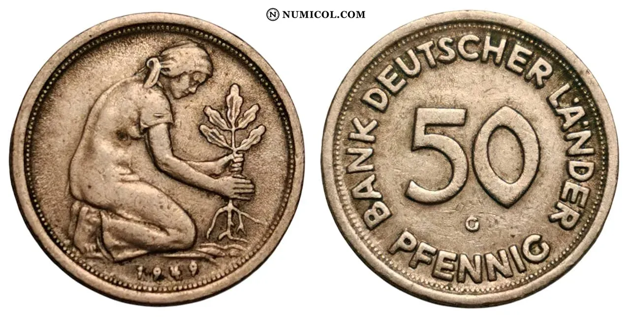 50 Pfennigs (Bank of German States)