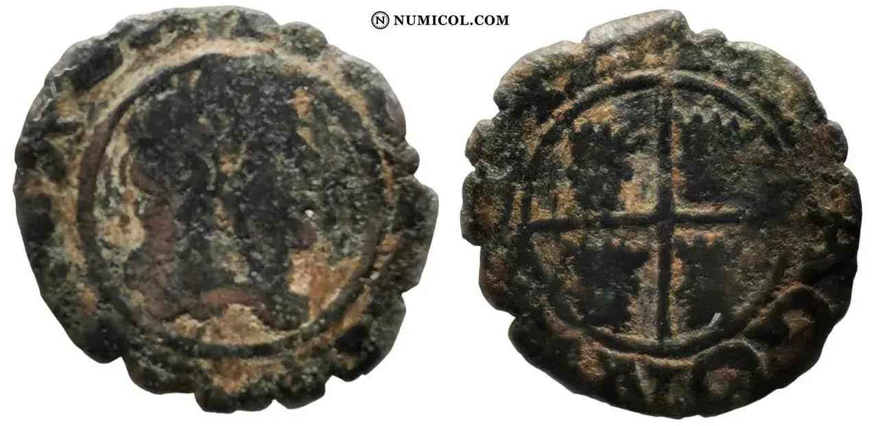 Moneda Denier - Philipus V año 