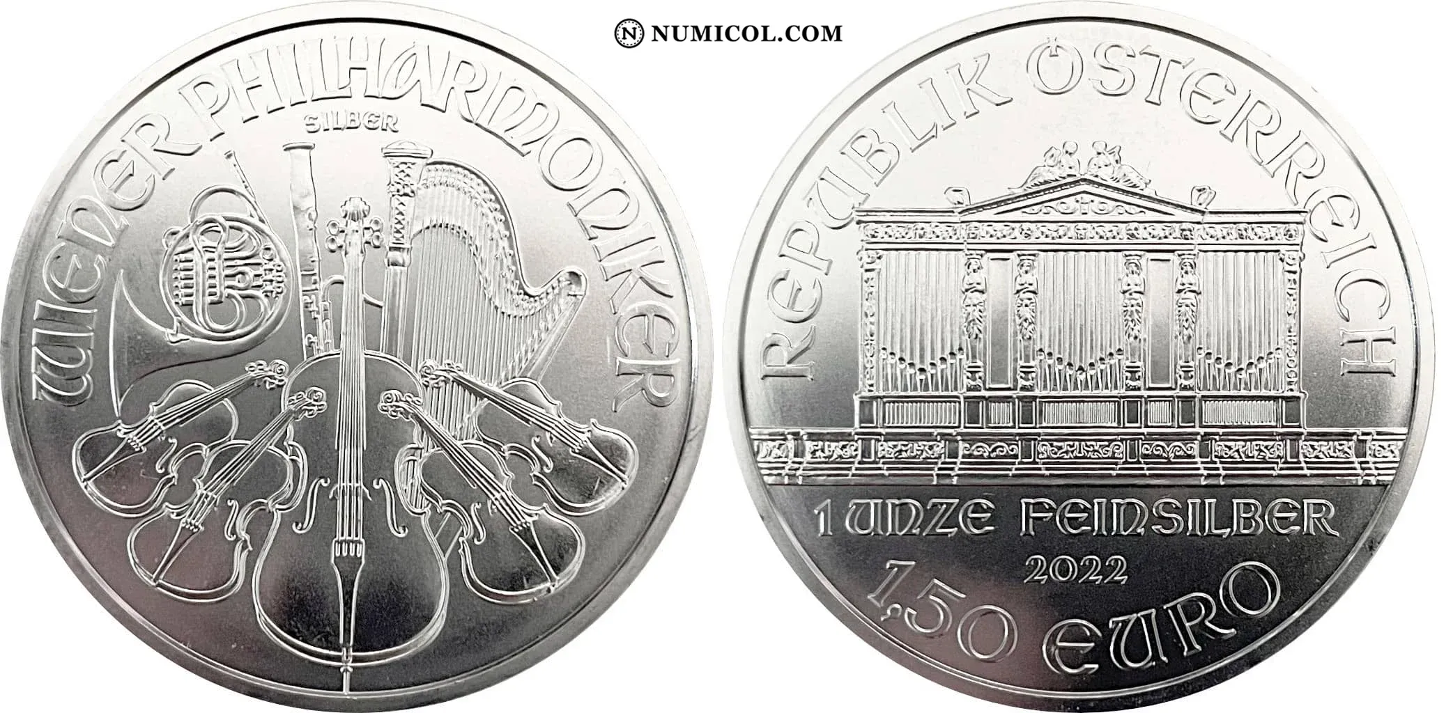 Moneda 1½ Euro (Filarmónica de Viena) año 2023