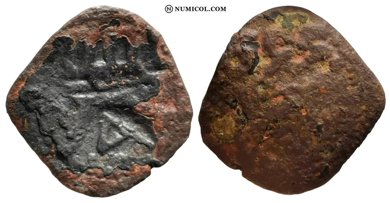 4 maravedis - Philip IV countermarked sobre 2 maravedis