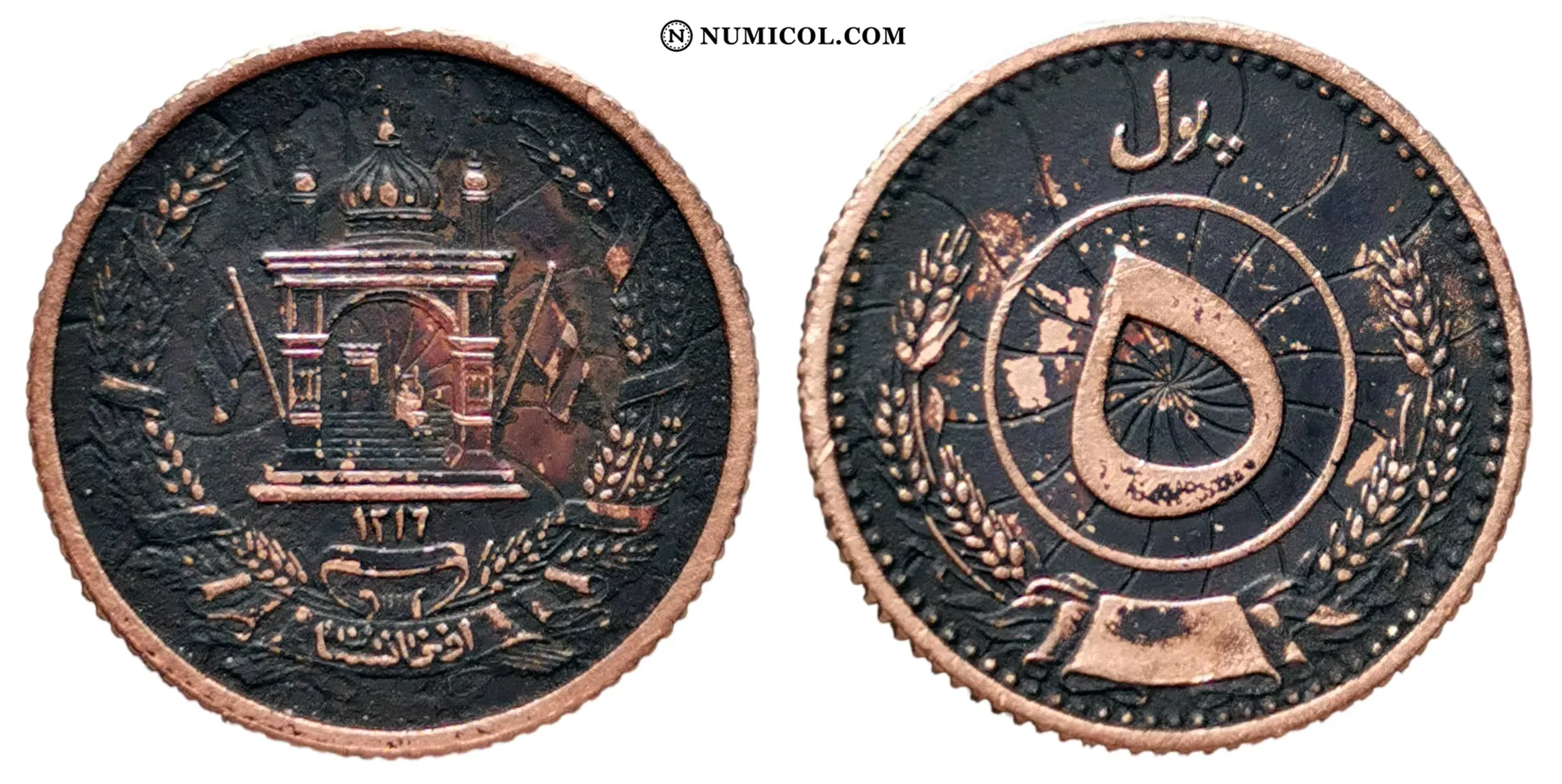 Moneda 5 Pul - Muhammed Zahir Shah