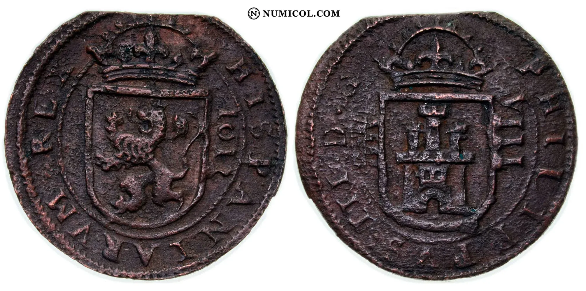 8 Maravedis - Philip III Segovia,milled