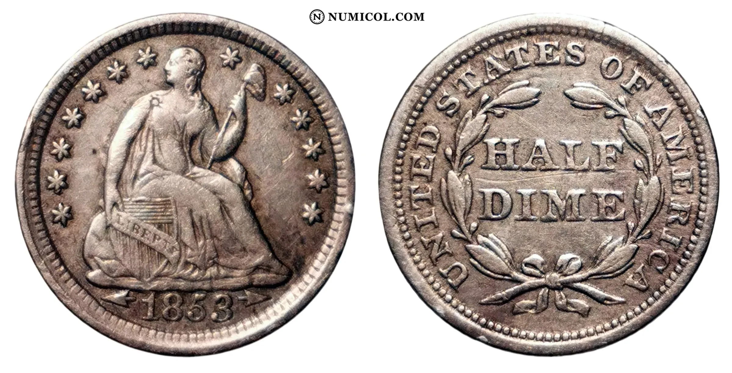 ½ Dime "Seated Liberty Half Dime" (arrows at date)