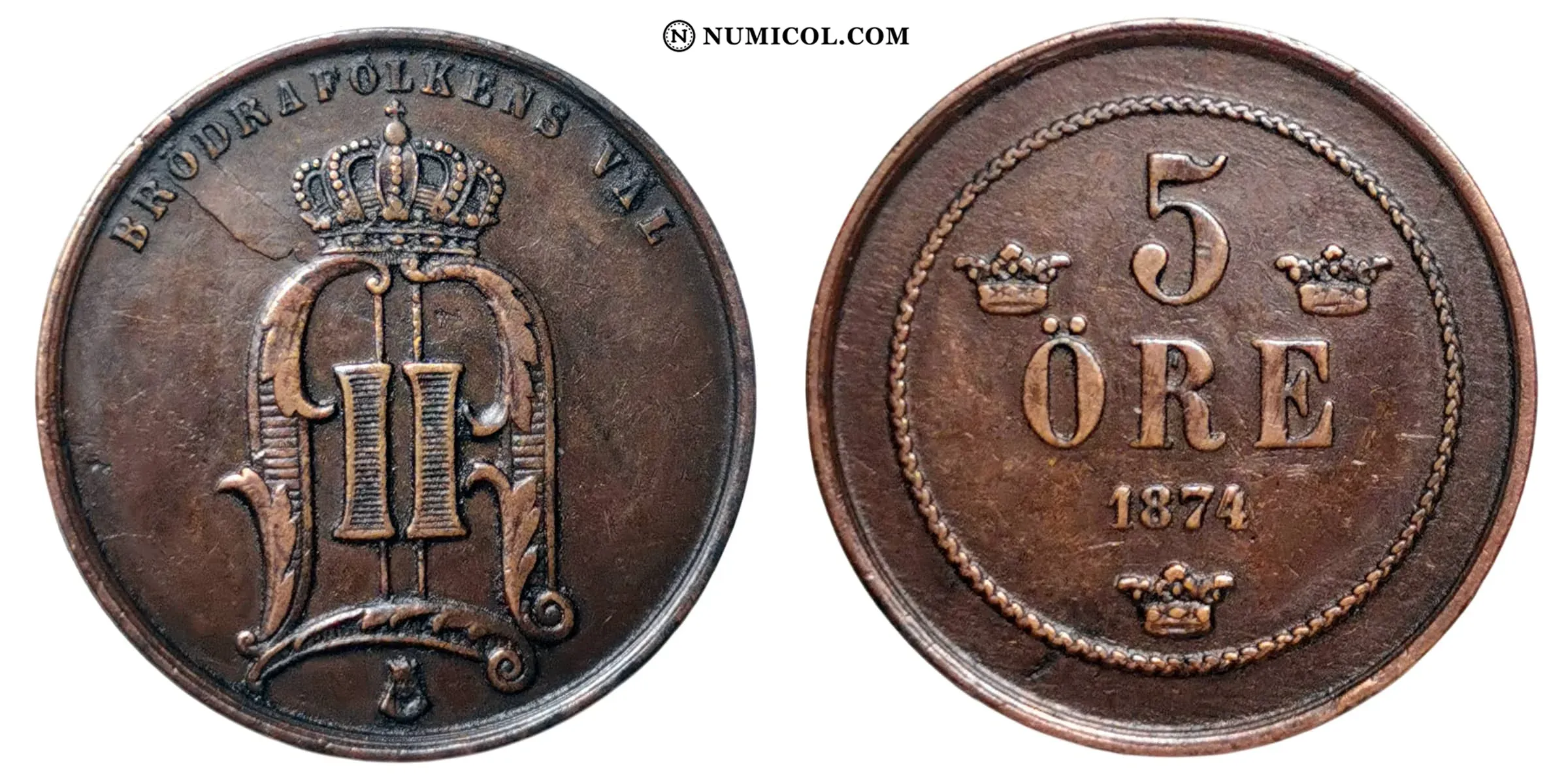 5 Öre - Oscar II (Small letters)