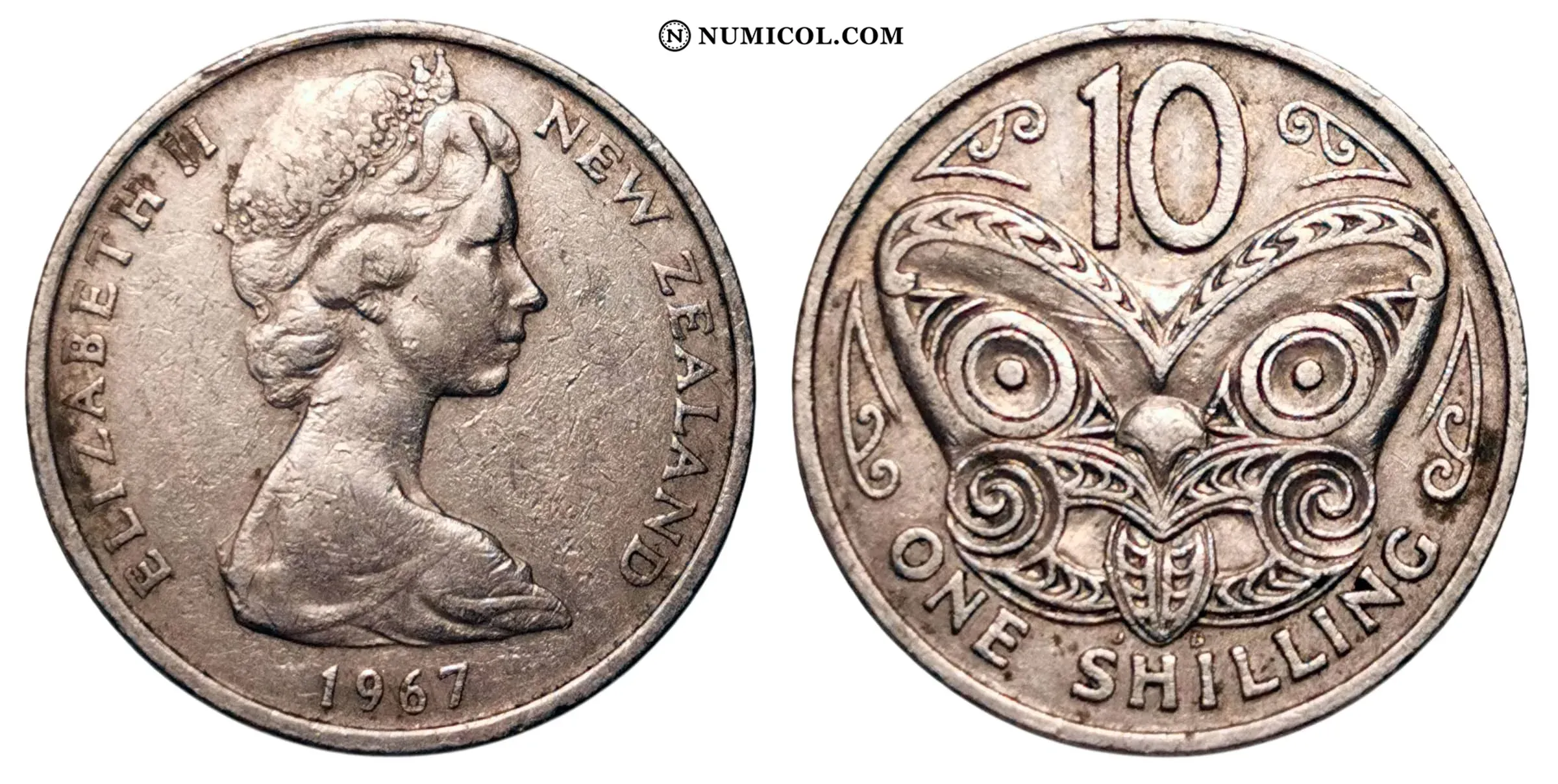 10 Cents / 1 Shilling - Elizabeth II (2nd portrait)