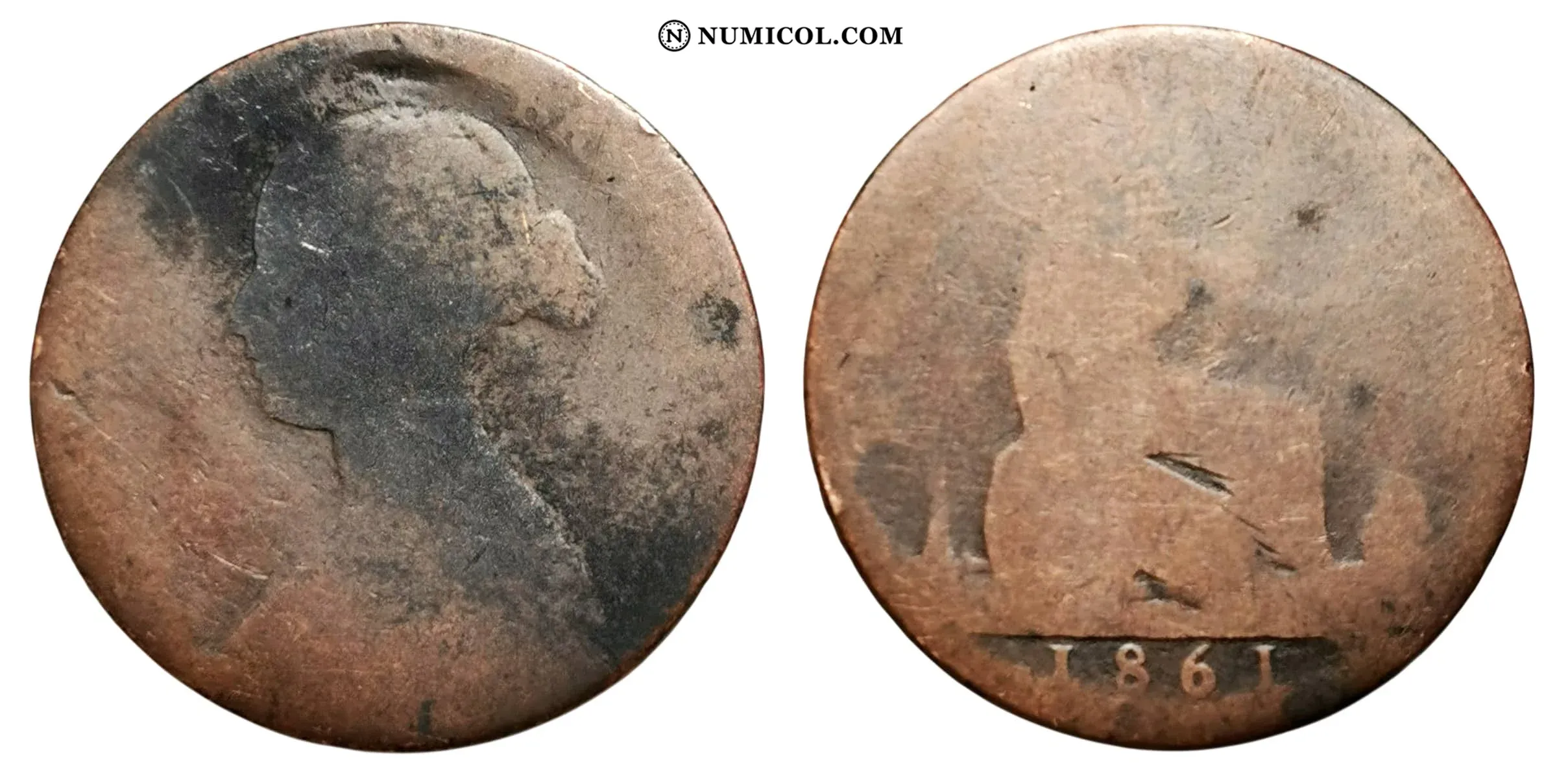 ½ Penny - Victoria (2nd portrait; 1st type)