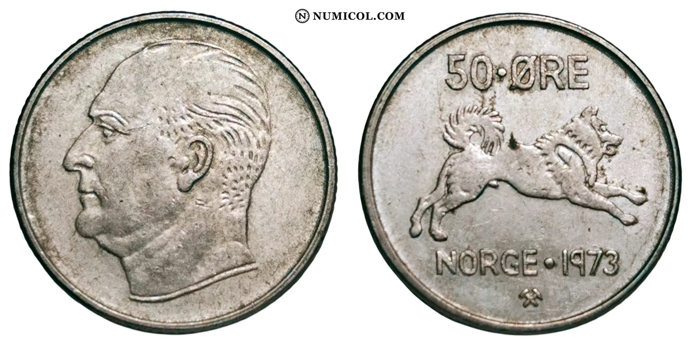 Moneda 50 Øre - Olav V