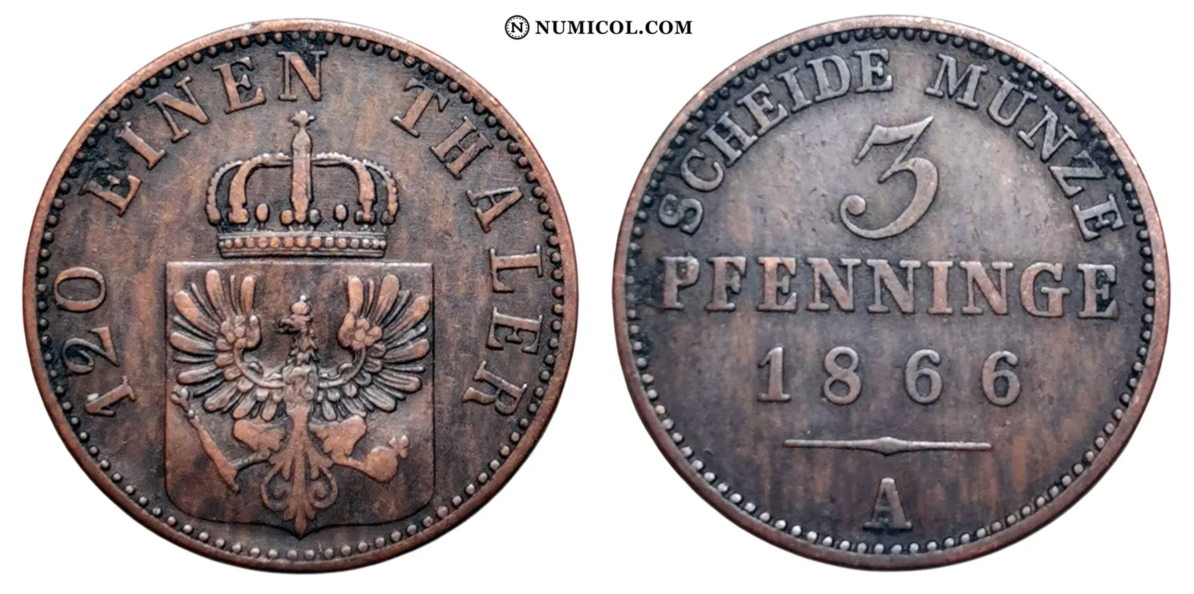 3 Pfennigs - William I
