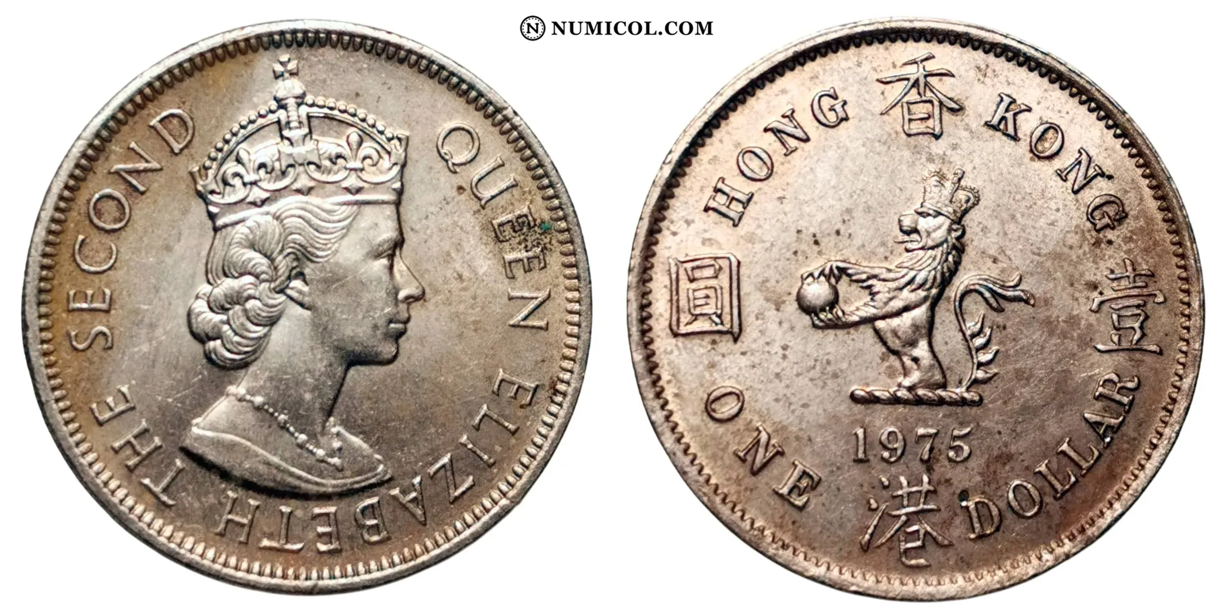 Moneda 1 Dólar - Isabel II (1.er retrato)