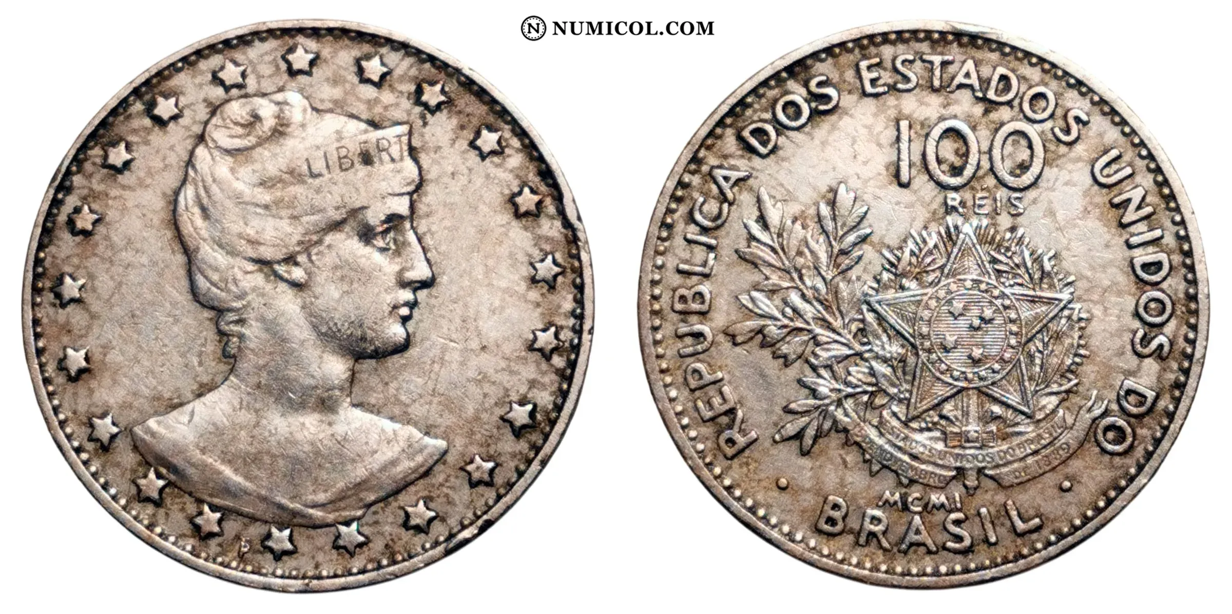 Moneda 100 Réis (Liberty)